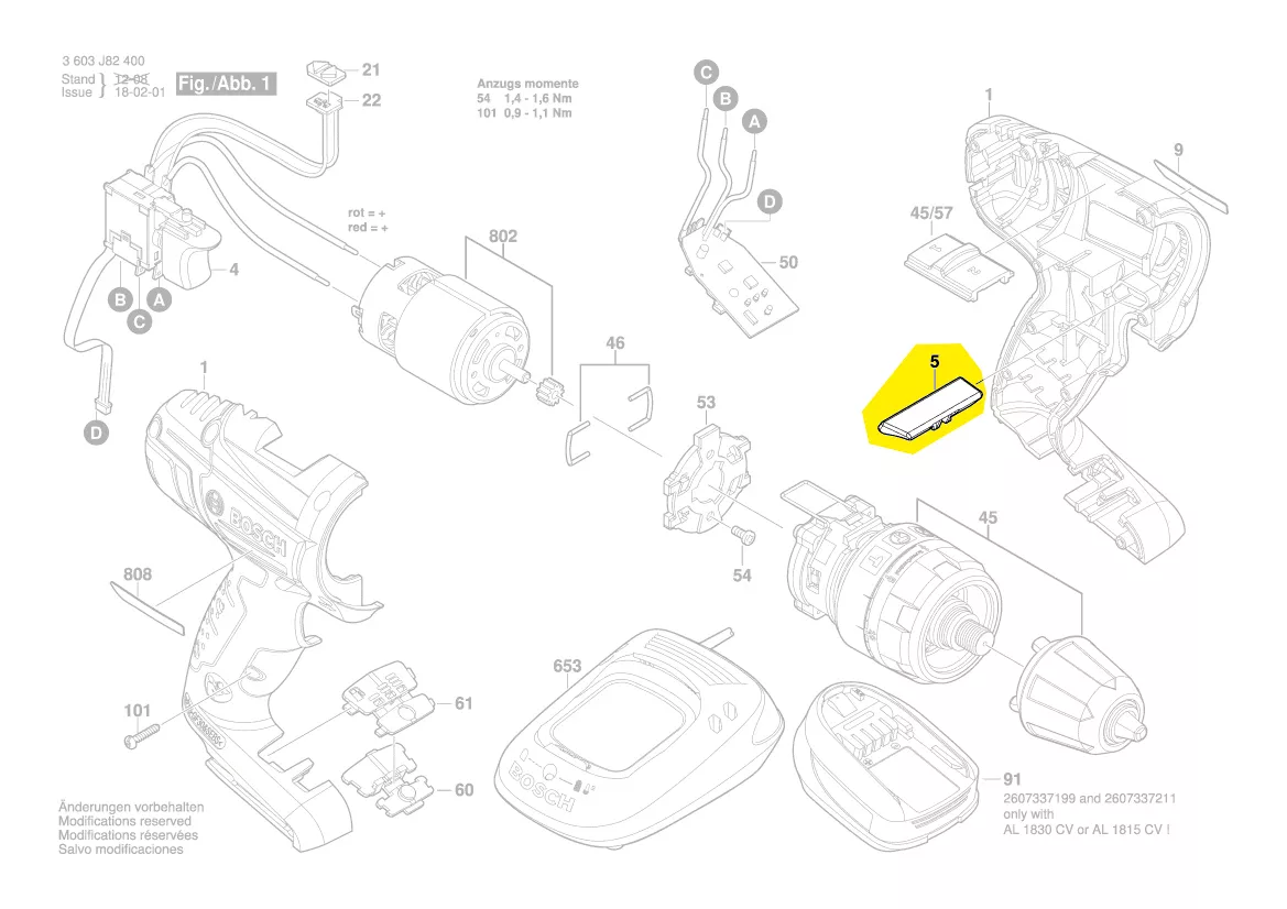 Curseur inverseur réf. 2 609 005 785 BOSCH